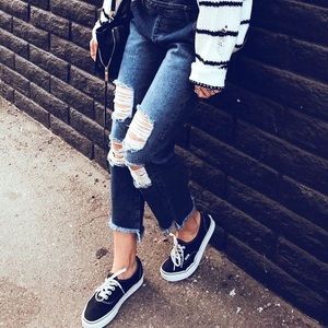 navy blue vans womens
